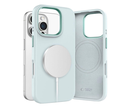 Etui do telefonów Tech-Protect Silicone Pure Magsafe do iPhone 16 Pro sky blue